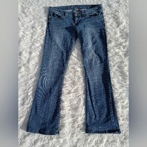 Guess Jeans‎ Daredevil Boot Cut Denim Jeans Embellished Back Pockets